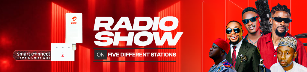 Airtel 5G Smart Connect Radio Show on Five Different Stations banner